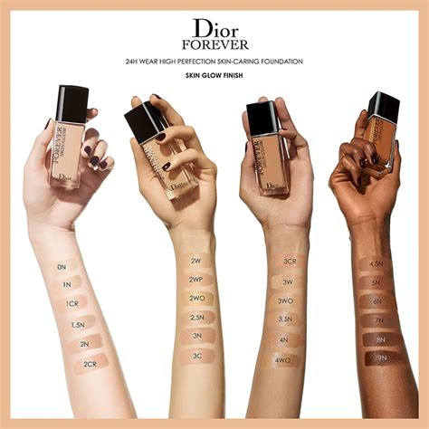 dior forever skin glow swatch|dior forever foundation color chart.